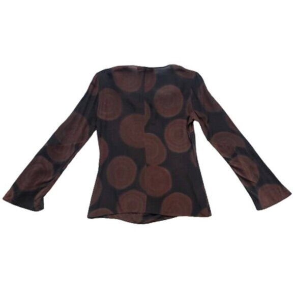 Vintage Alberta Ferretti 100% silk tunic top with collar bow, made in Italy, 8 - Picture 9 of 14